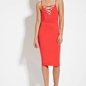 Tiger Mist Midi Red Dress